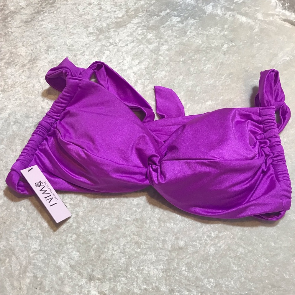 FREE NEW Victorias Secret Swim Purple Twist Bralette Bikini Top NWT Spring Break - Picture 3 of 15
